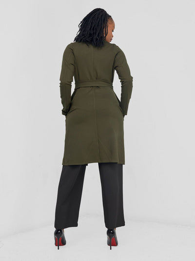 Vivo Basic Trench Coat - Hunters Green - Shopzetu