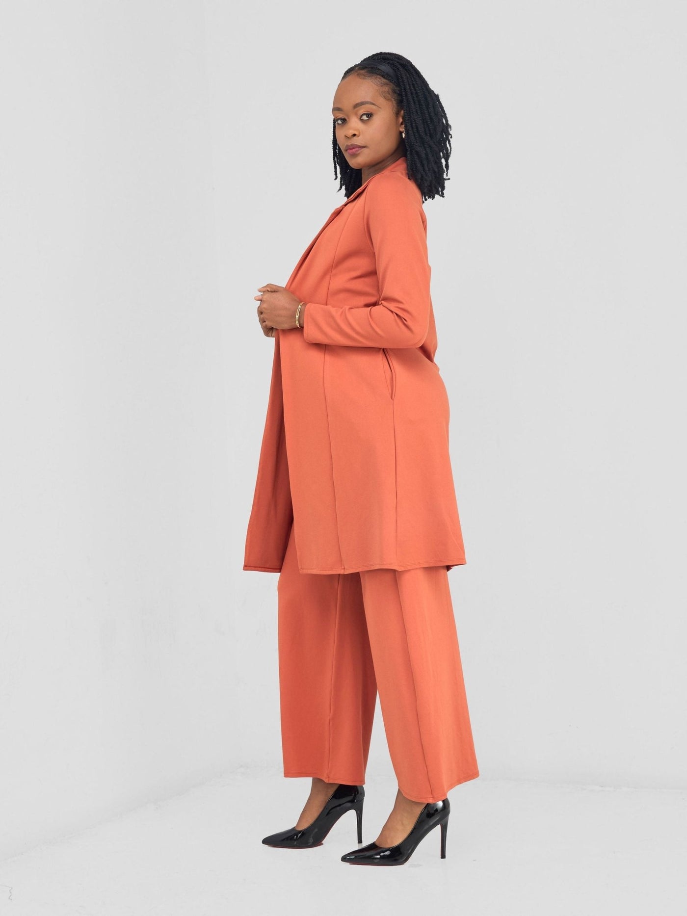 Vivo Basic Trench Coat - Rust - Shopzetu