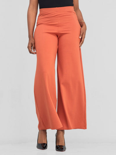 Vivo Upe Wide Leg Pants - Rust - Shopzetu