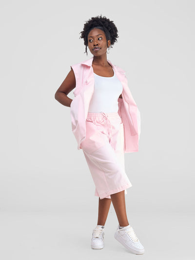 Zoya Banda Drop Shoulder Unisex Wide Jacket - Pink