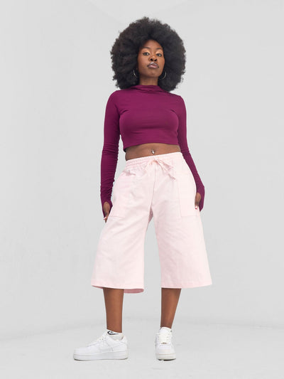 Zoya Banda Unisex Jorts - Pink - Shopzetu