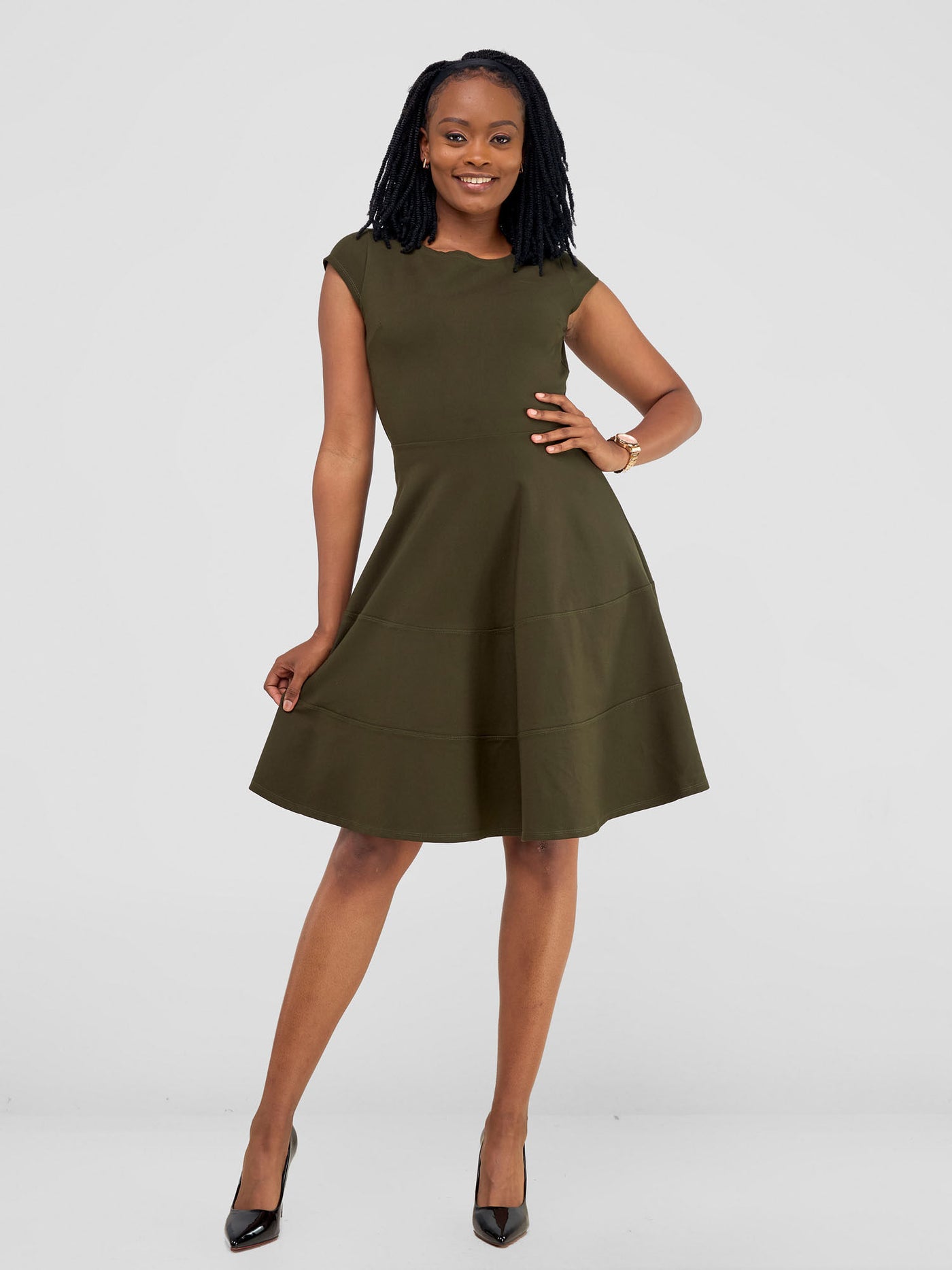 Waridi A-Line Dress - Hunters Green