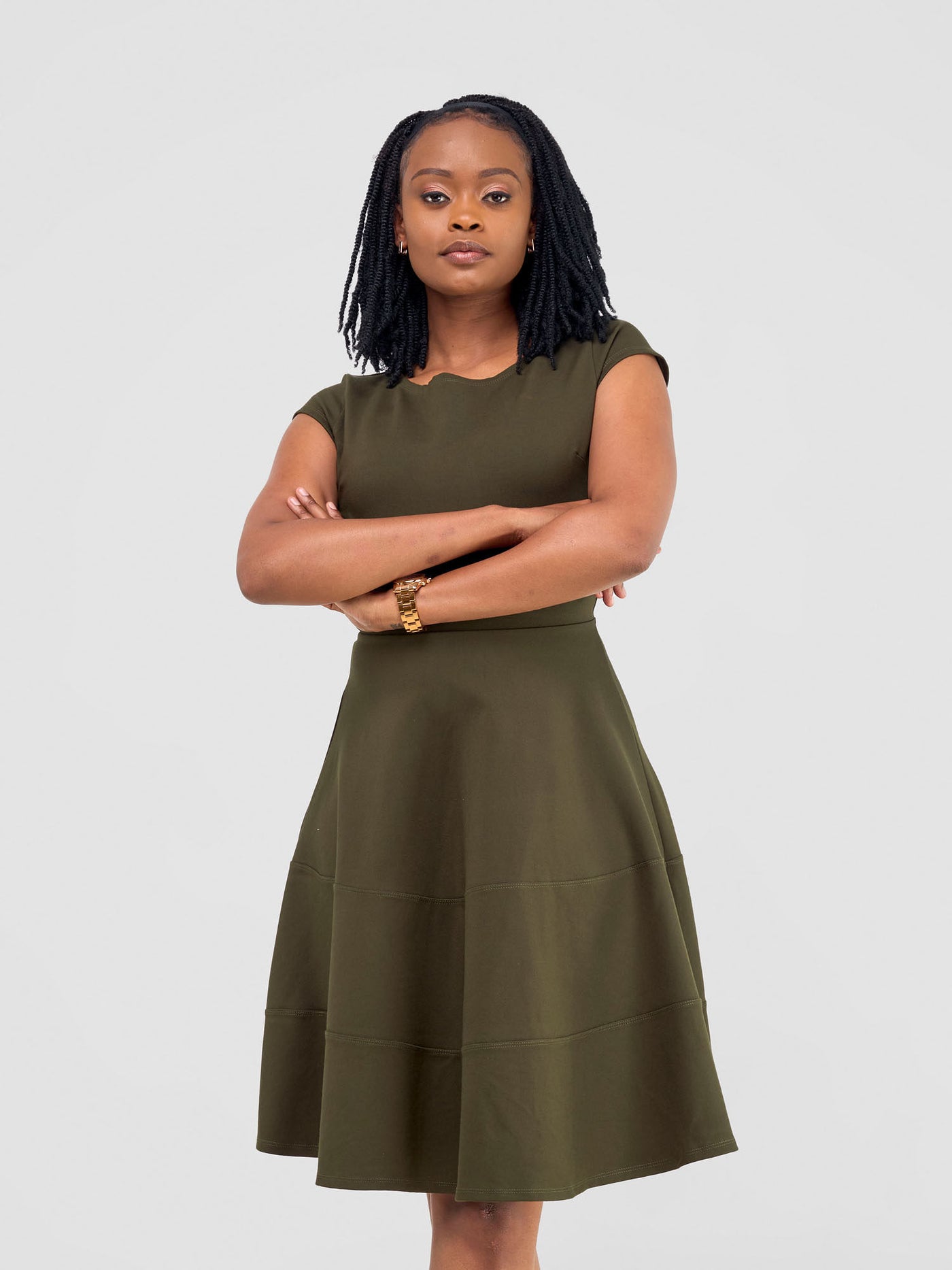 Waridi A-Line Dress - Hunters Green