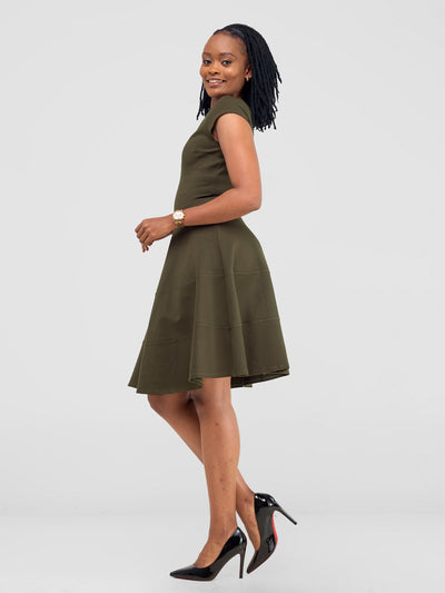 Waridi A-Line Dress - Hunters Green