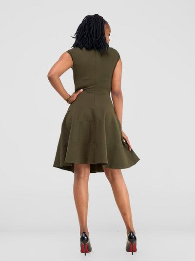 Waridi A-Line Dress - Hunters Green