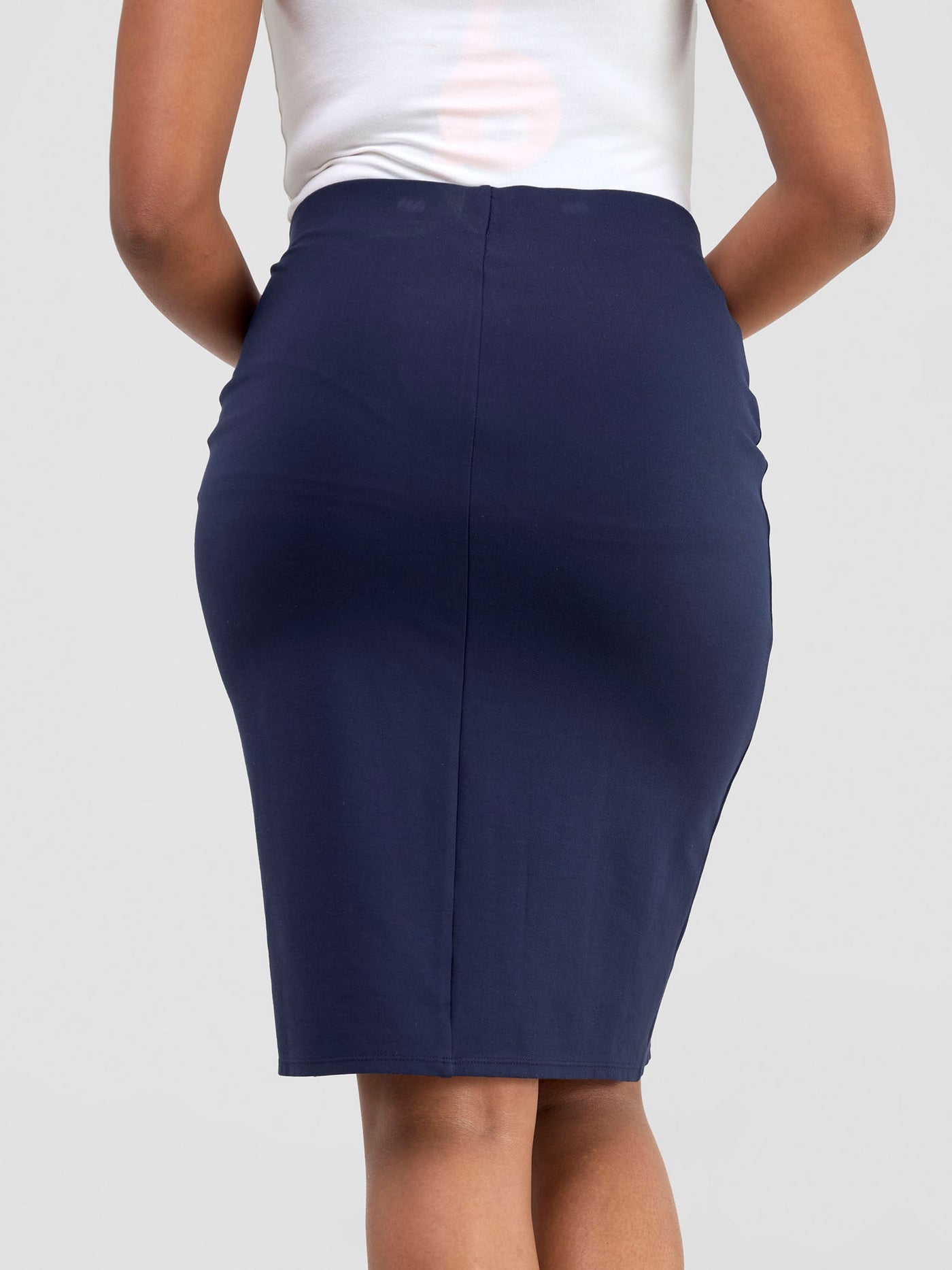 Vivo Basic Straight Skirt - Navy Blue