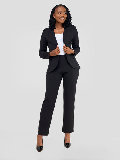 Vivo Basic Straight Leg Pants - Black