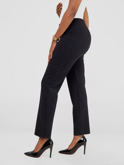 Vivo Basic Straight Leg Pants - Black