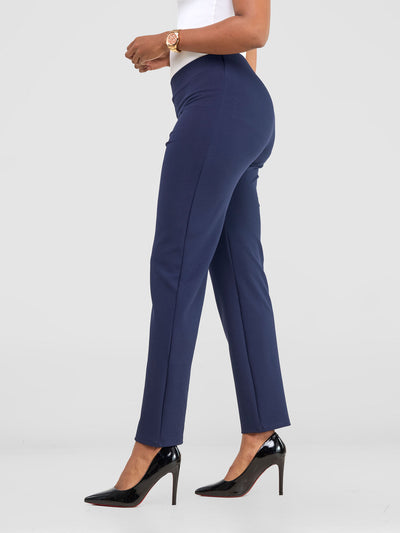 Vivo Basic Straight Leg Pants - Navy