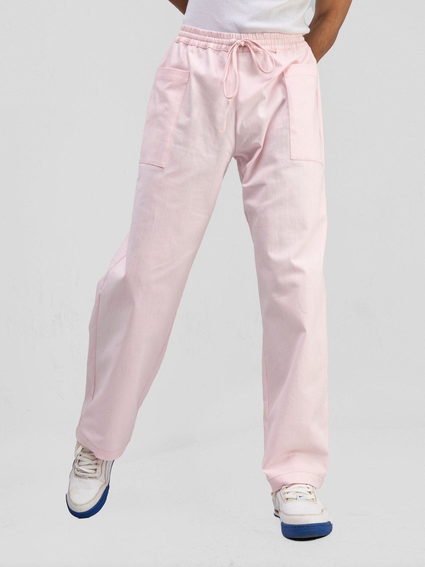 Zoya Banda Men's Wide Pants - Pink - Shopzetu