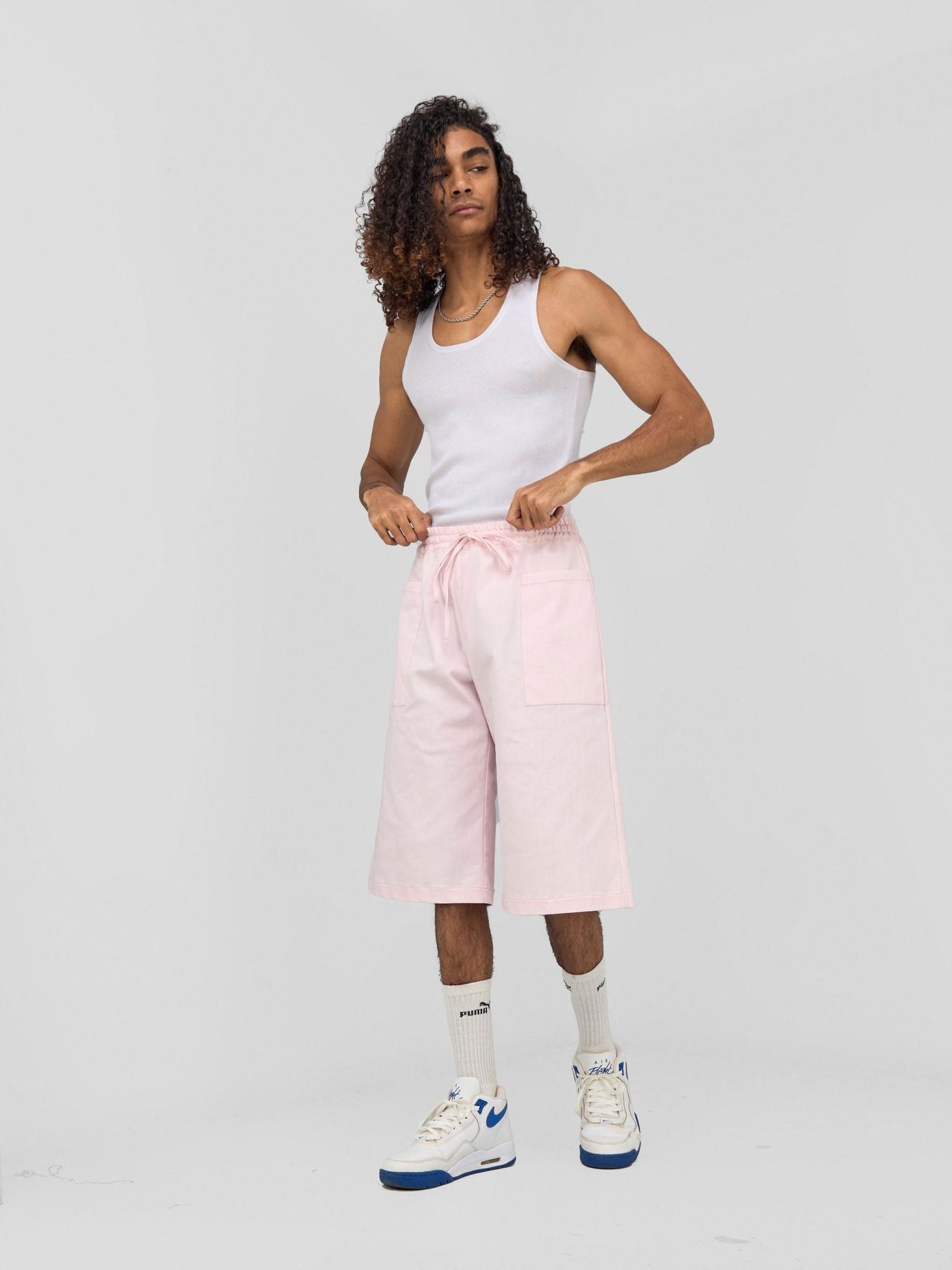 Zoya Banda Unisex Jorts - Pink - Shopzetu