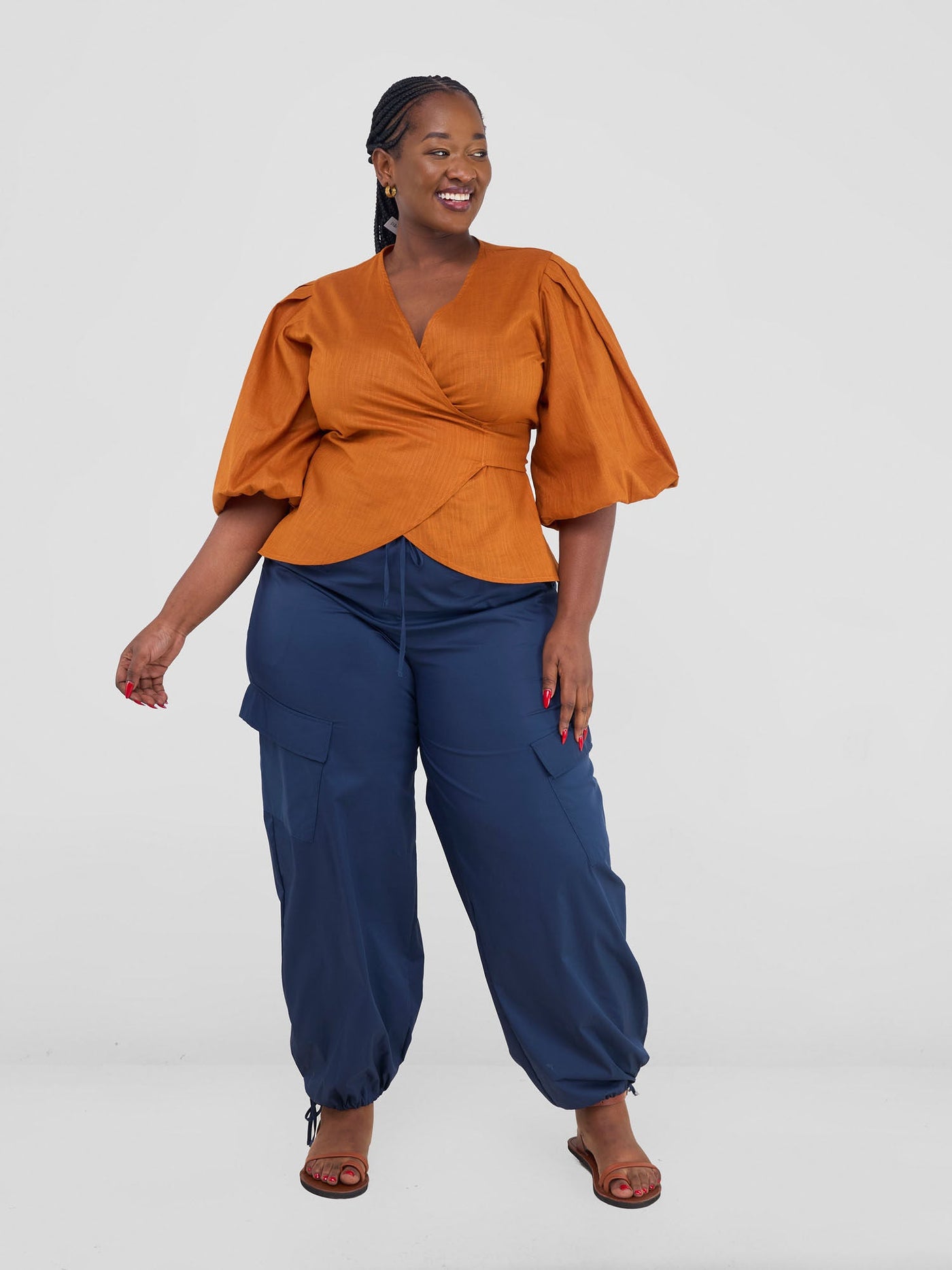 Safari Savannah Wrap Top - Rust