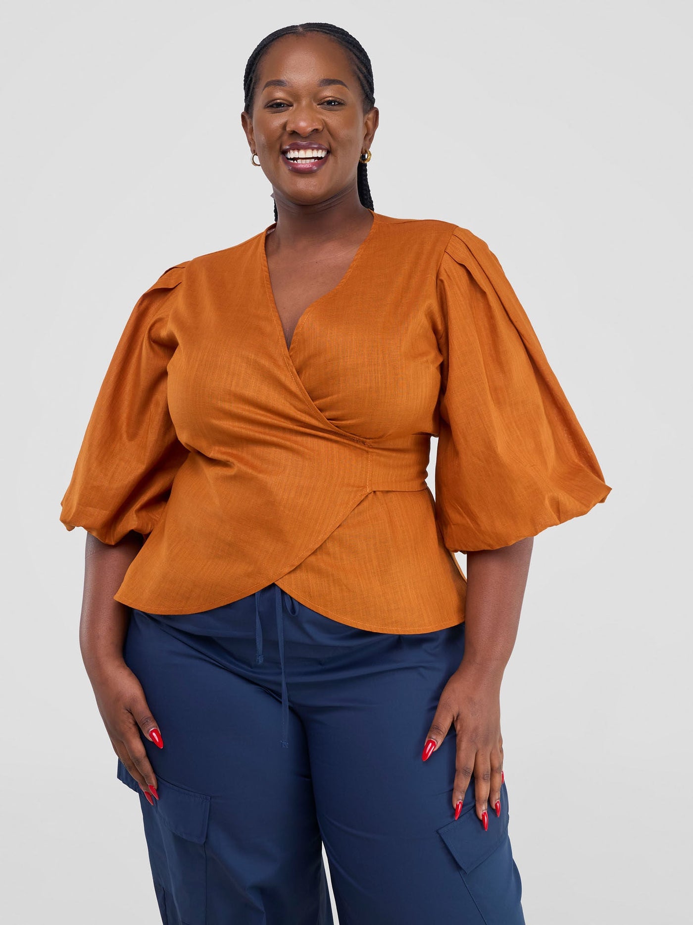 Safari Savannah Wrap Top - Rust