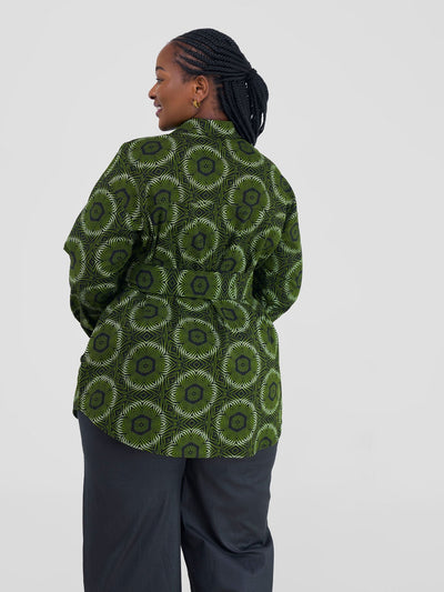 Safari Savannah Kitenge Shacket - Ashai Print - Shopzetu