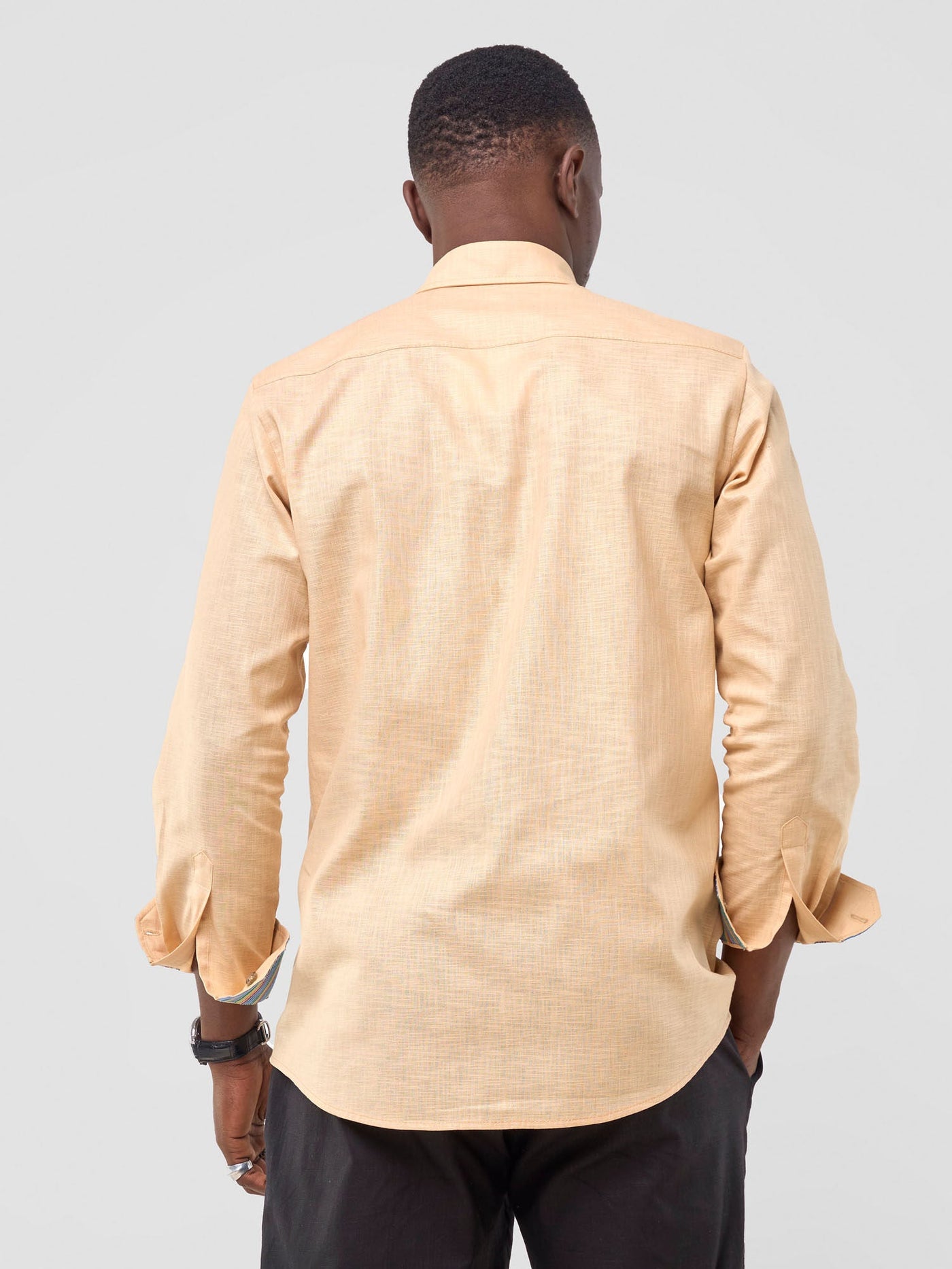 Savannah Men's Long Sleeve Shirt - Beige