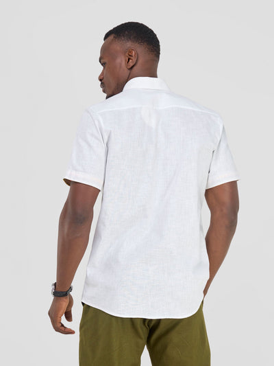 Savannah Men's Short Sleeve Shirt - White