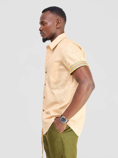 Savannah Men's Short Sleeve Shirt - Beige