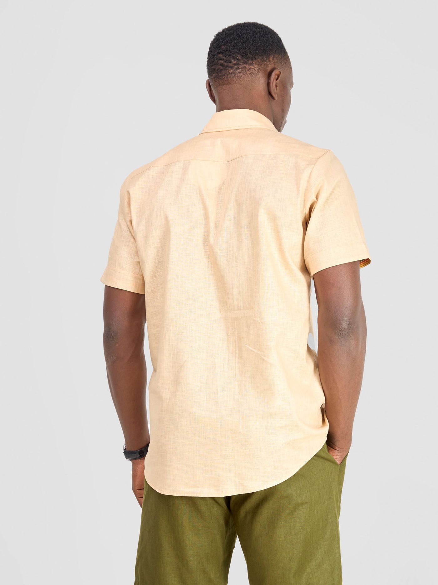 Savannah Men's Short Sleeve Shirt - Beige