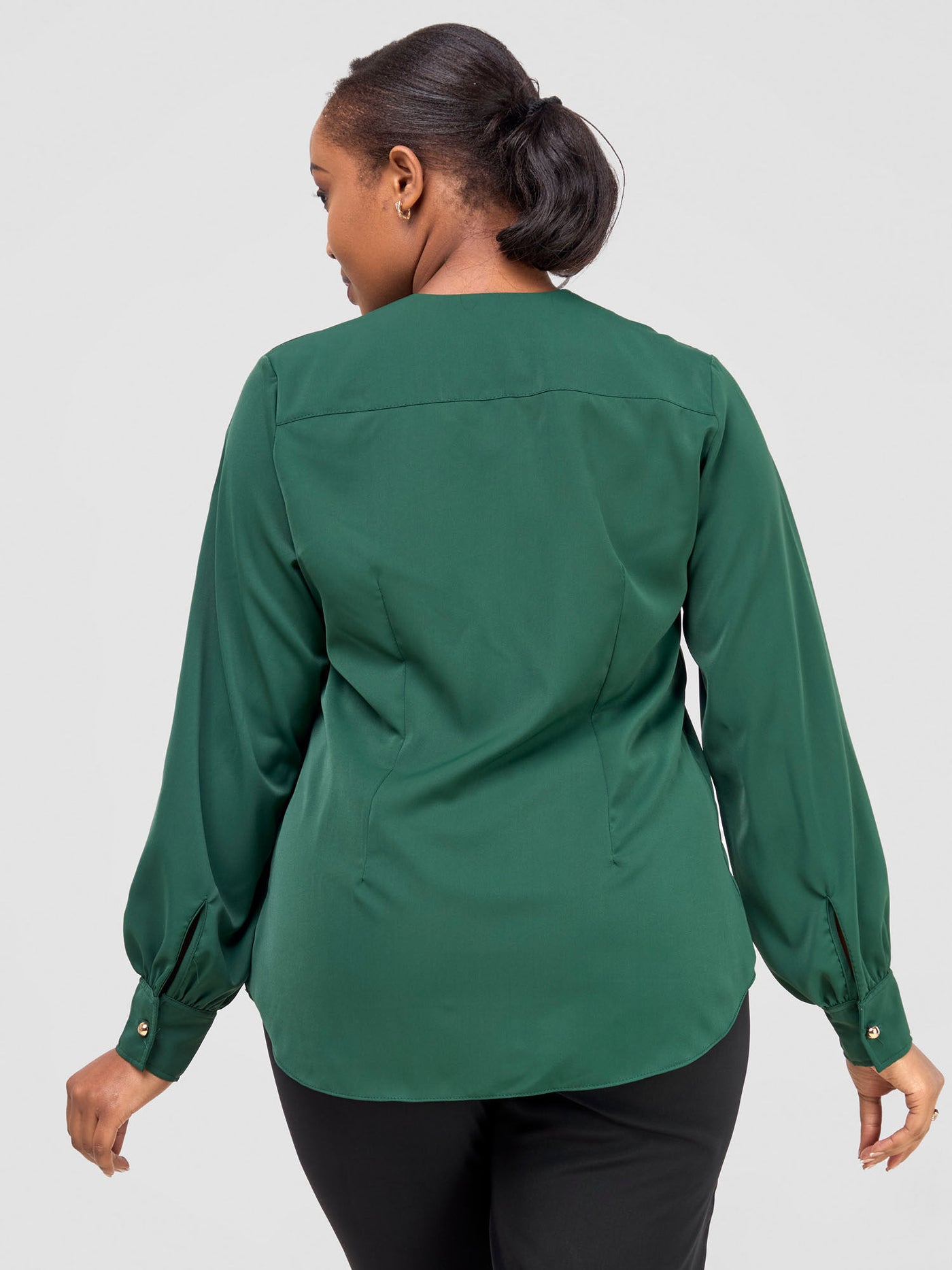 Vivo Ajani V-Neck Top - Dark Green