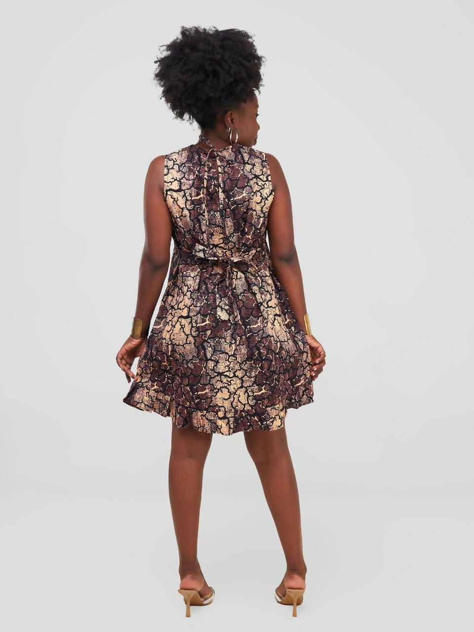 Lokali Designs Dala Dress - Animal Print Brown - Shopzetu