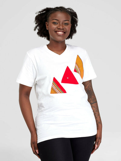 Vazi Afriq Unisex Cotton Jersey T- Shirt - White