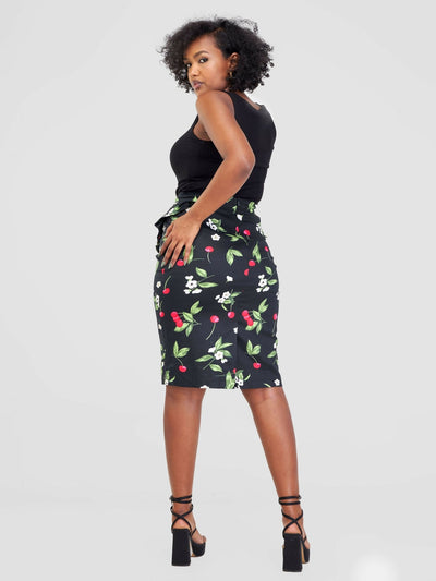 Immaculate Chic Floral Skirt - Black - Shopzetu