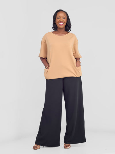 Vivo Wila Dolman Tunic - Taupe - Shopzetu