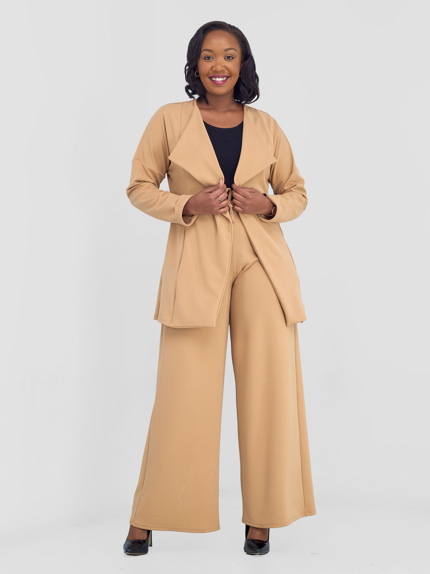 Vivo Wila Turn Up Coat - Taupe