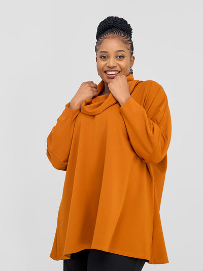 Vivo Wila Cowl Poncho - Rust