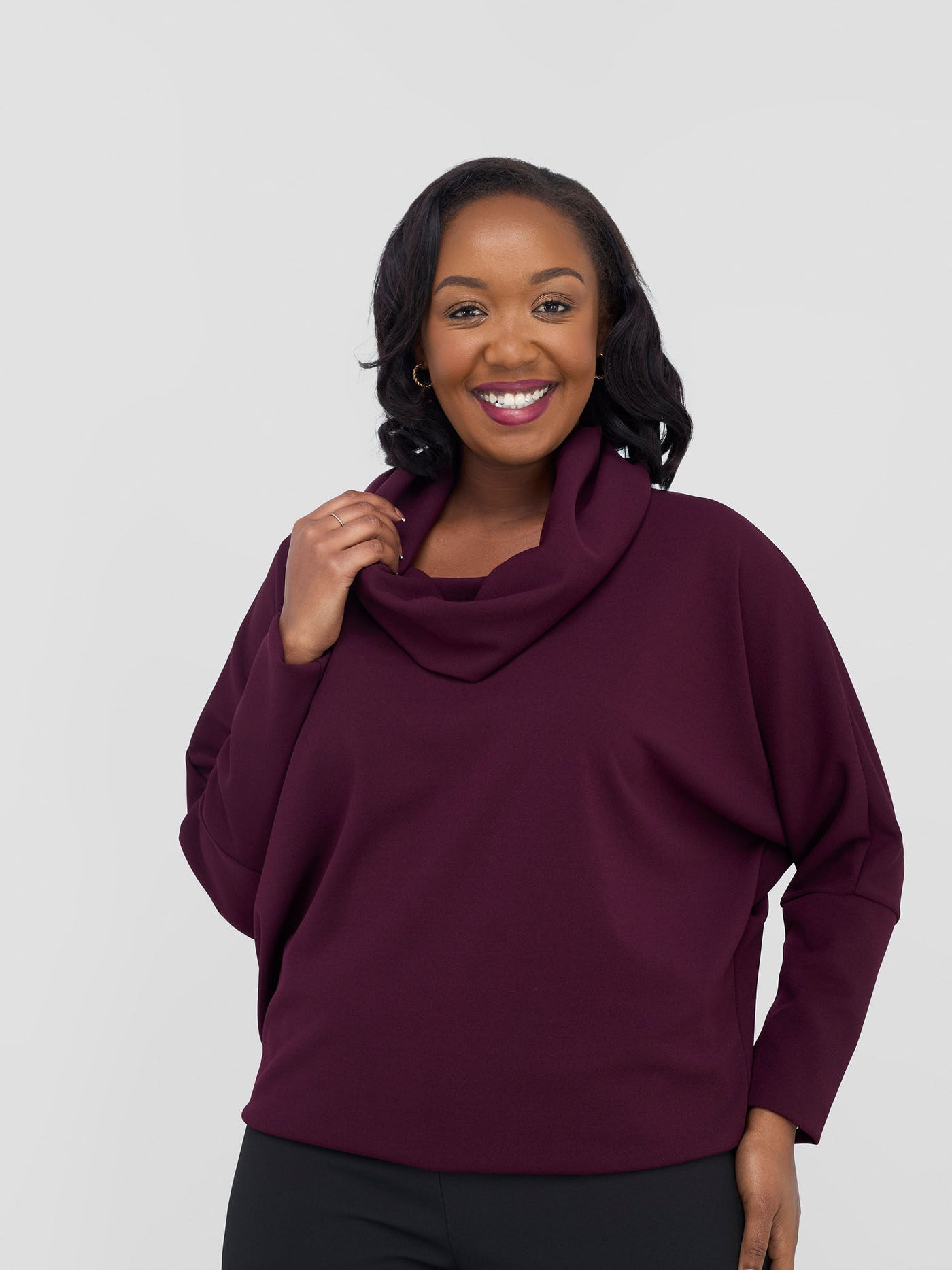 Vivo Wila Cowl Tunic - Burgundy