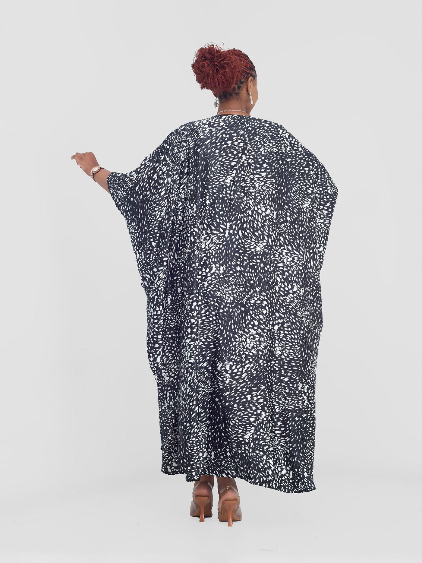 Extra Wide Kaftan - Black / White