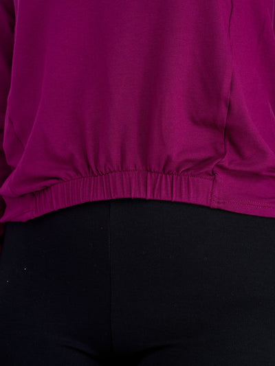 Vivo Kala Gathered Front Top - Burgundy