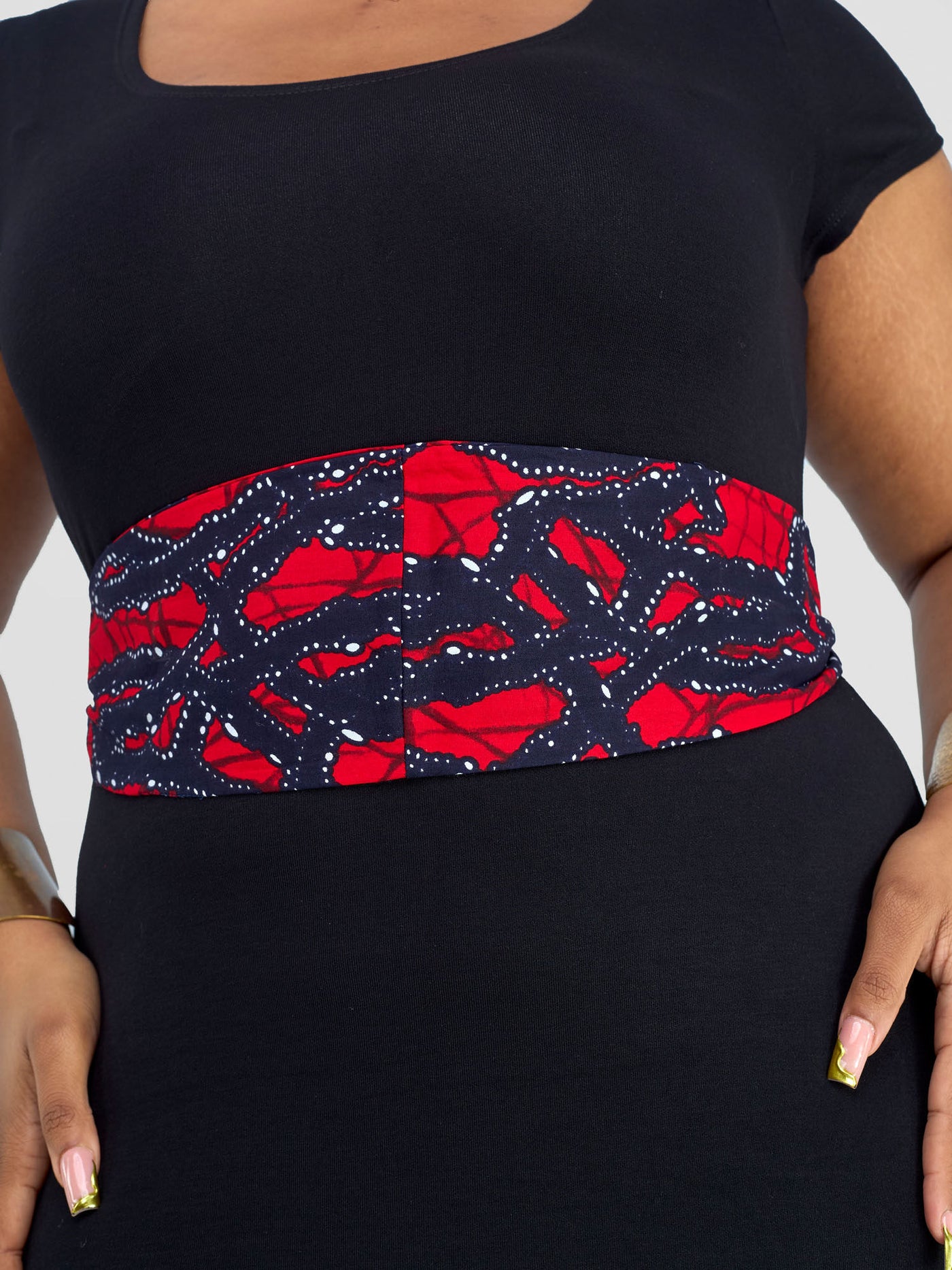 Basic Aziza Belt - Red / Black Print