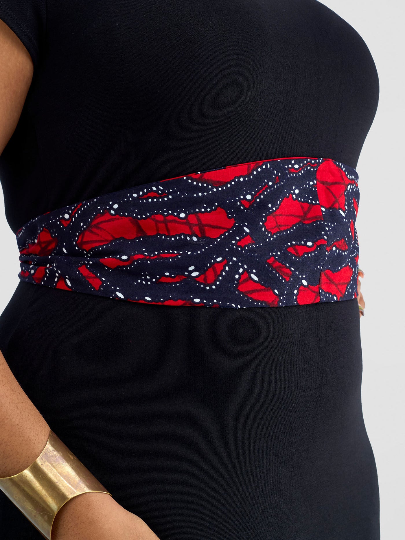 Basic Aziza Belt - Red / Black Print