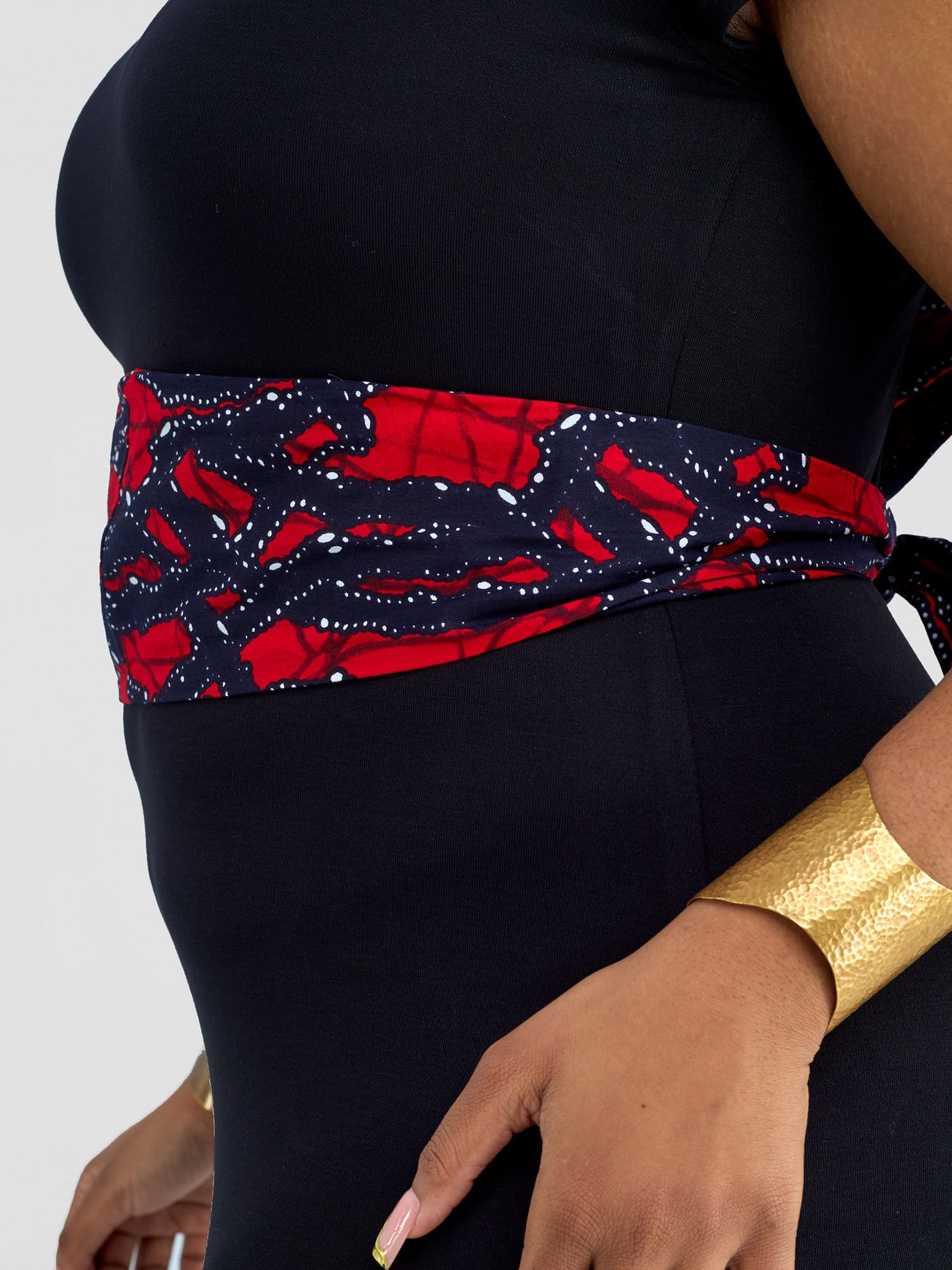 Basic Aziza Belt - Red / Black Print