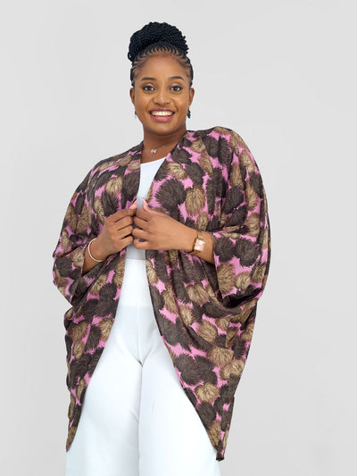 Vivo Maisha Butterfly Waterfall - Grey / Pink Fani Print