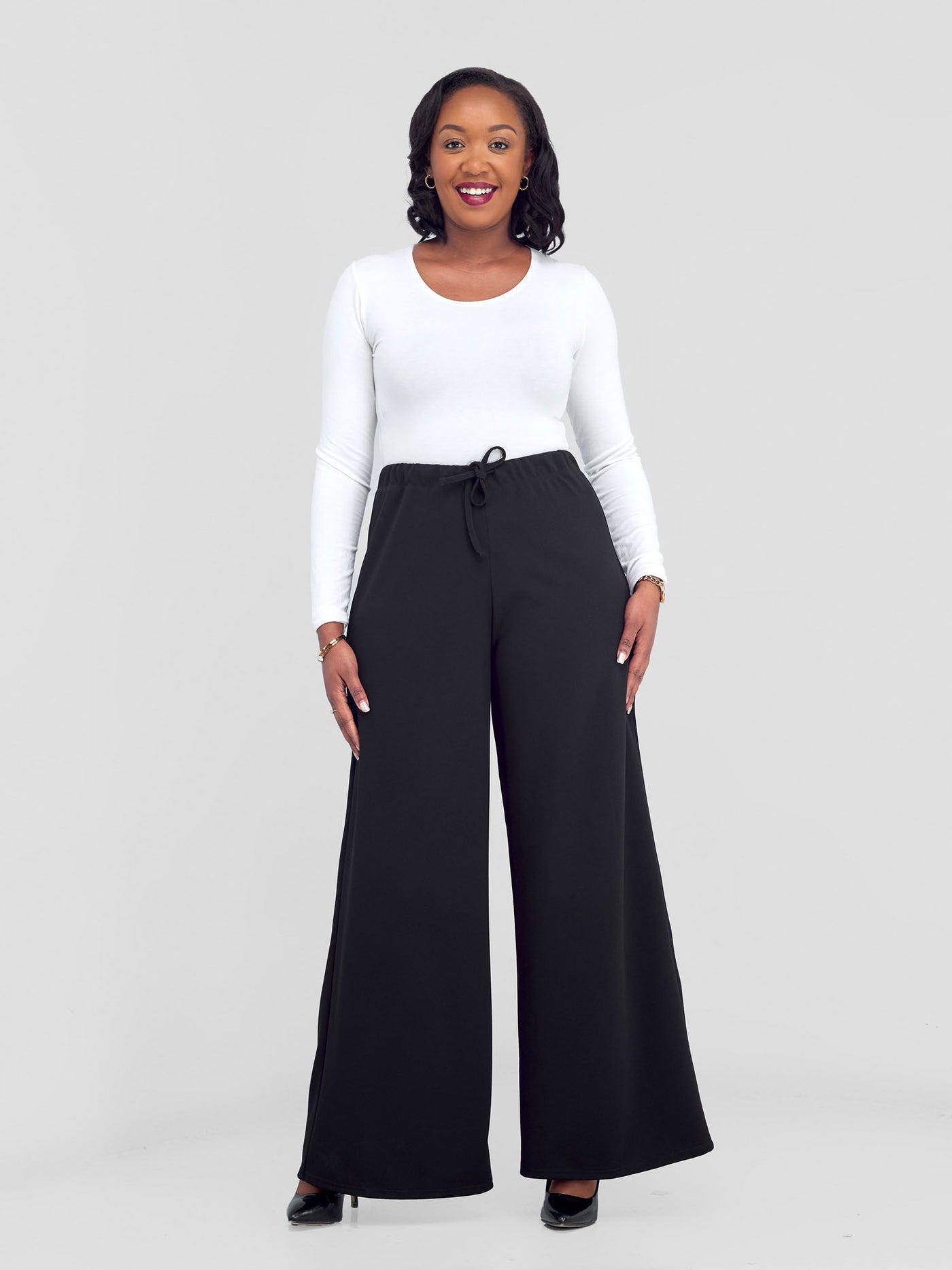 Wila Wide Leg Pants - Black