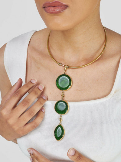 Kijivu Creatives Koroba Necklace - Green / Blue - Shopzetu