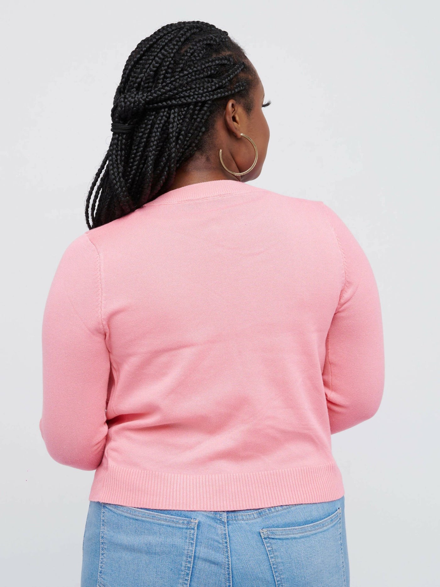 The Fashion Frenzy One Button Cardigan - Pink - Shopzetu