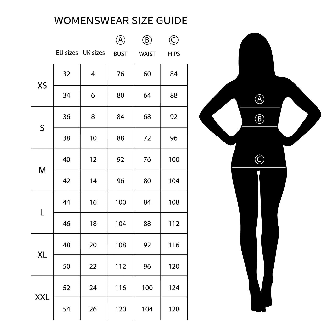 Waridi Africa- Women Size Chart