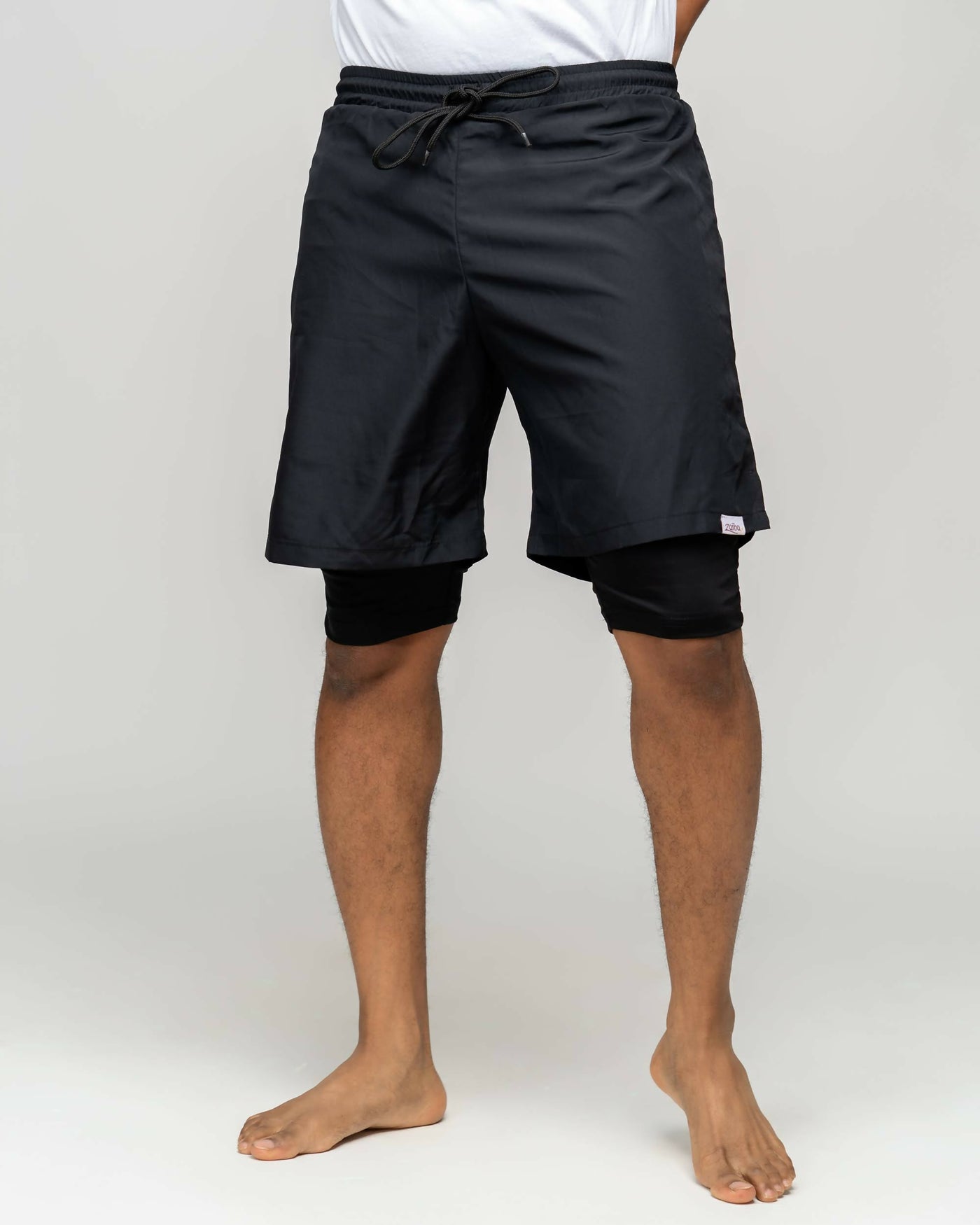 Modest Workout 2in1 Short Shorts - Black - Shopzetu