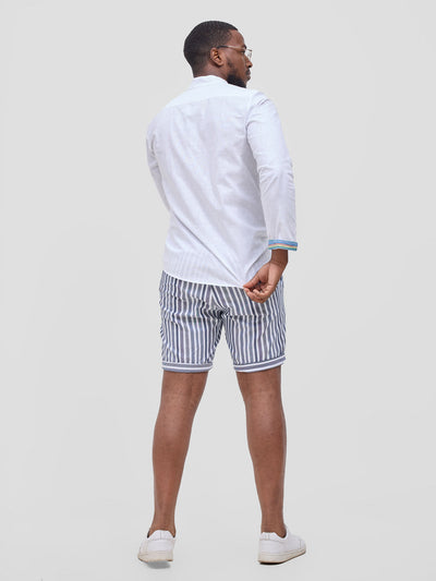 Safari Mansi Mens Shorts - Black Stripes