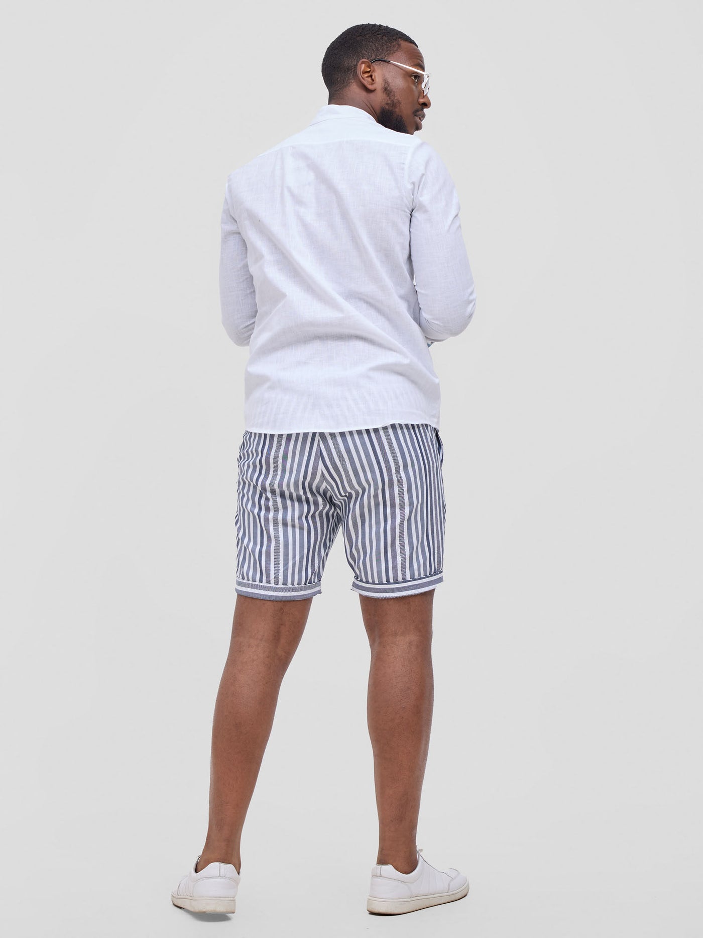 Safari Mansi Mens Shorts - Black Stripes