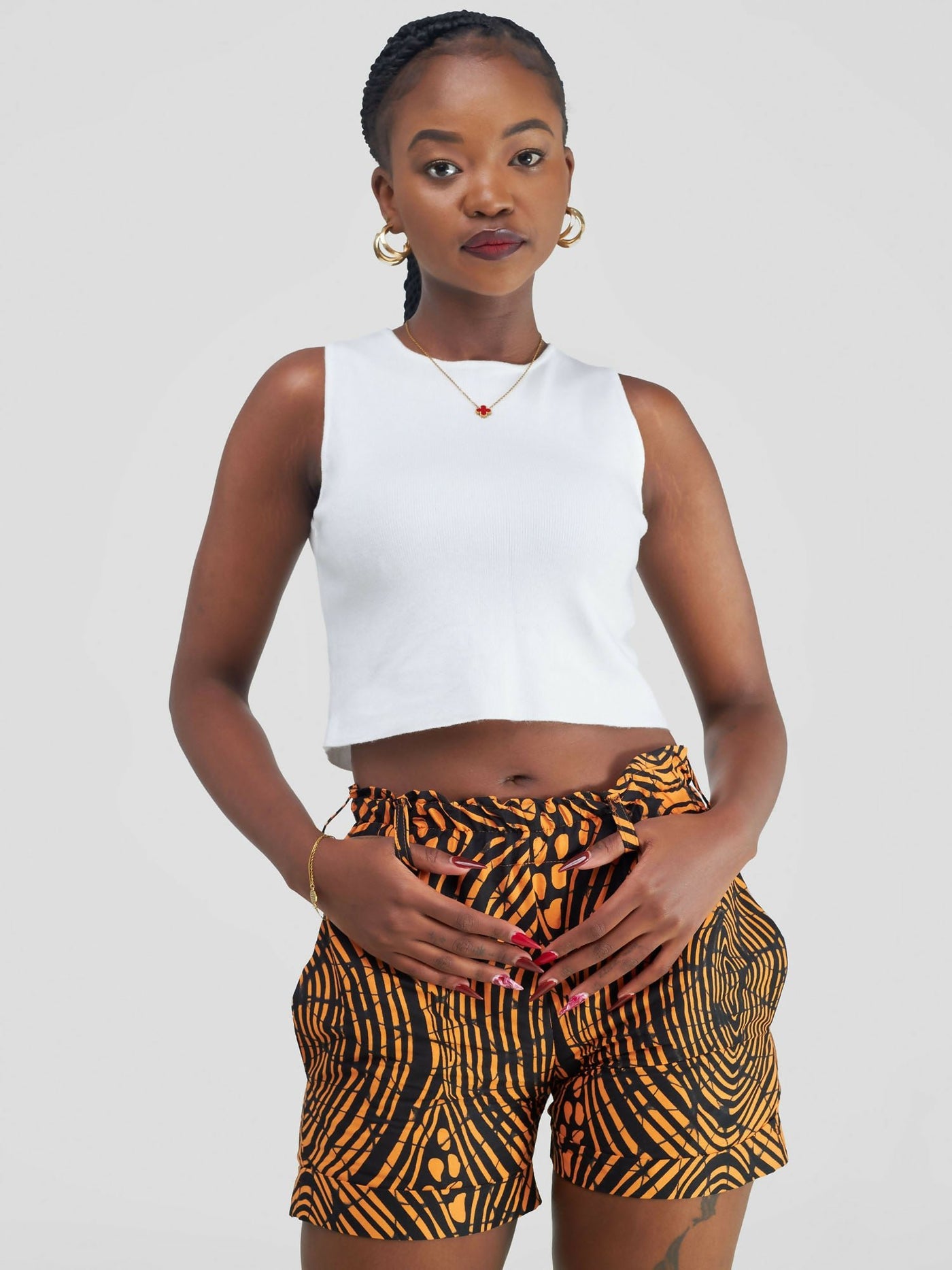 African Yuva Amelia African Print Short - Ankara Print - Shopzetu