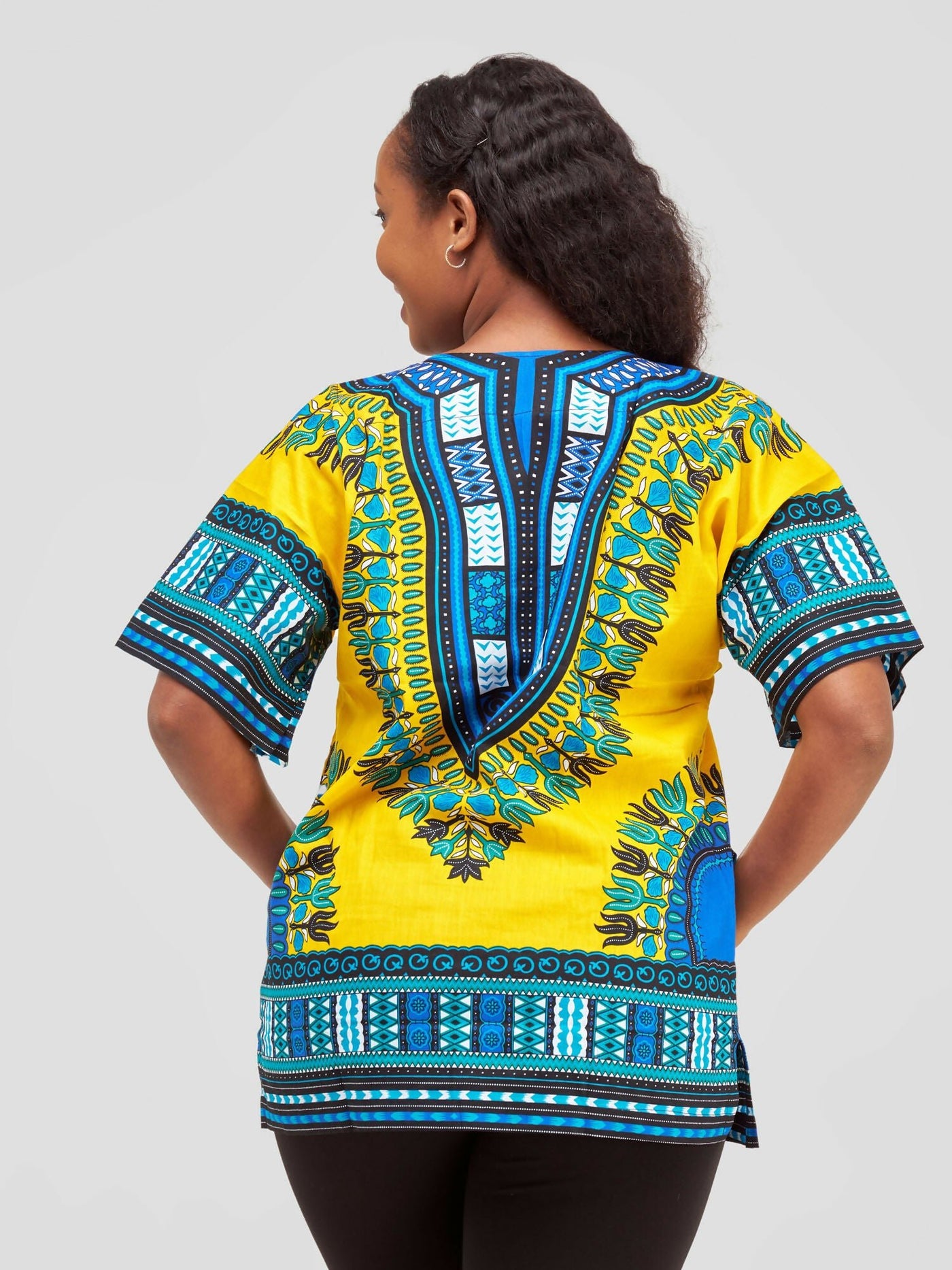 Ankarated Melo Dashiki Shirt - Yellow - Shopzetu