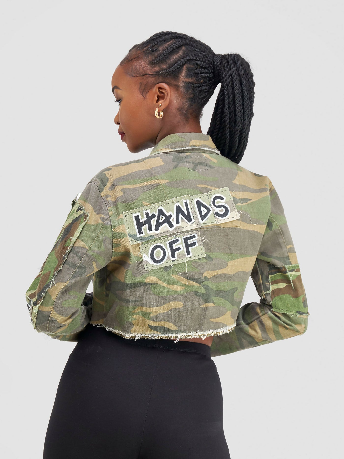 4Mtaa Hands Off Collection Camo Jacket - Multicolored