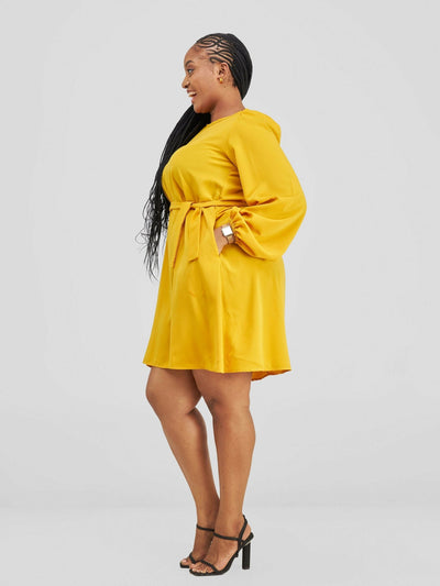 Lizola Chiasoka Shift Dress - Yellow - Shopzetu