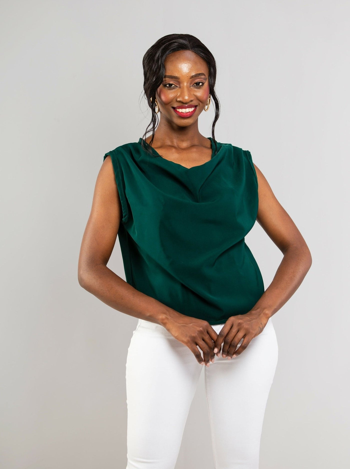 Da'joy Fashions Oneonta Top - Dark Green - Shopzetu