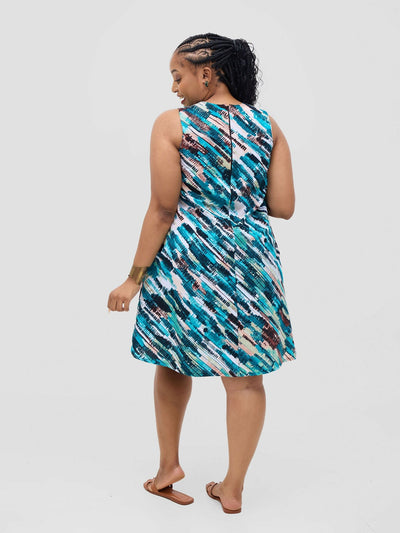 Elgon Shift Dress - Ankara - Shopzetu