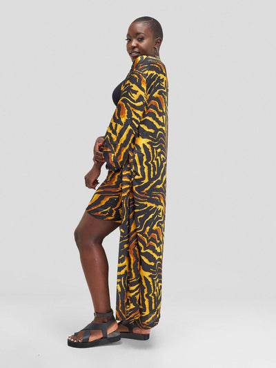 Fauza Design Safari Short and Kimono sets - Black Print - Shopzetu